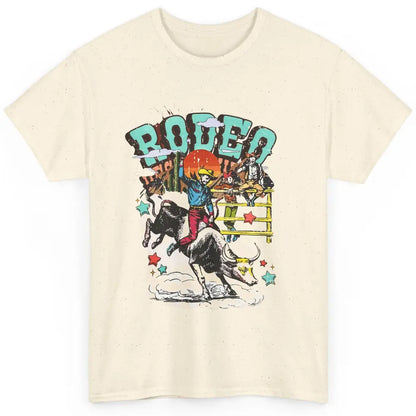 Retro Cowboy Horsing Rodeo Dad Bull Racing Western Country Classic Unisex T-Shirt
