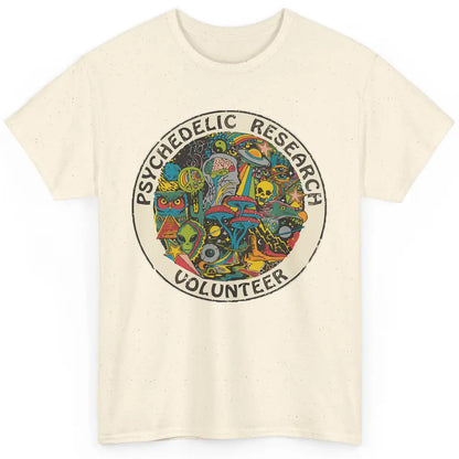 Retro Design Research Volunteer Psychedelic Mushroom Vintage Classic Unisex T-Shirt