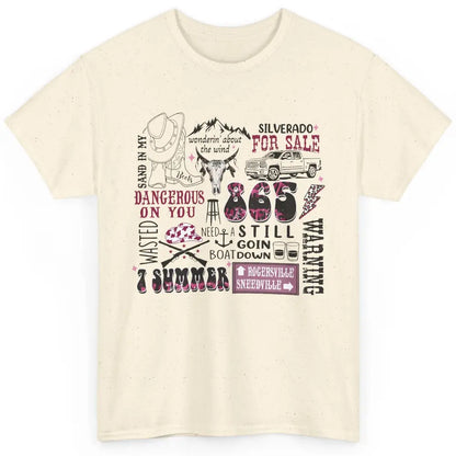 Retro Cowboy Boot Hat Sand In My Boots Western Country Music Classic Unisex T-Shirt