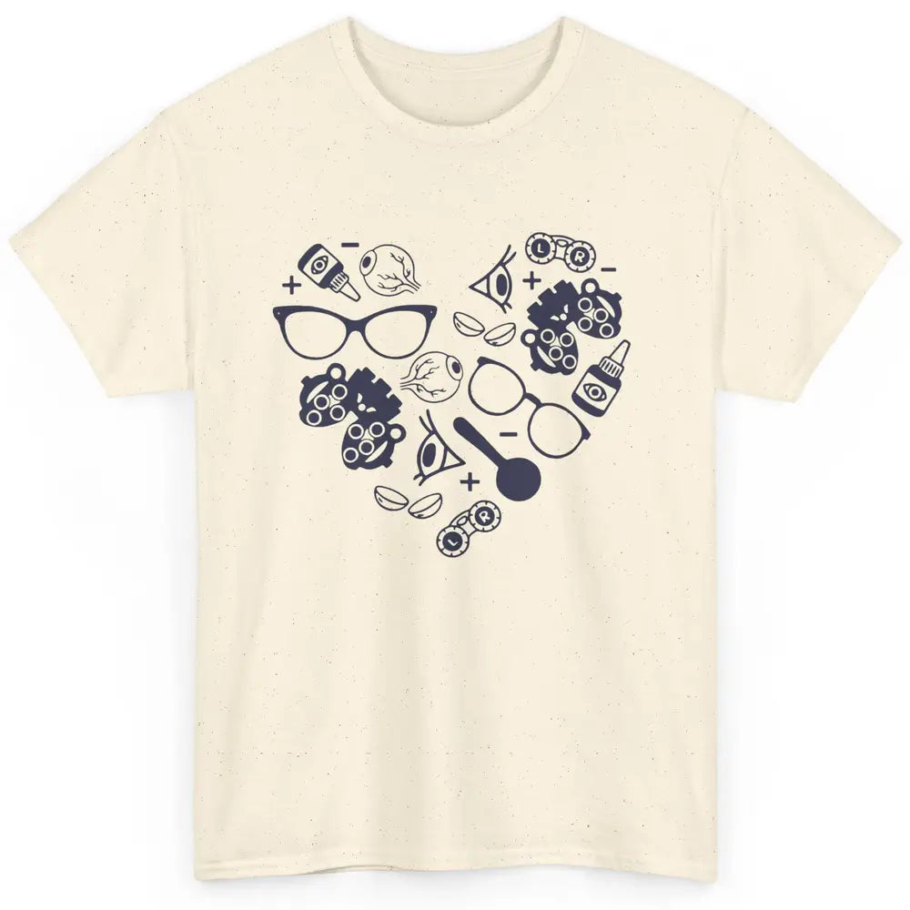 Optometrist Love Heart Symbols Optician Eye Doctor Gift Classic Unisex T-Shirt