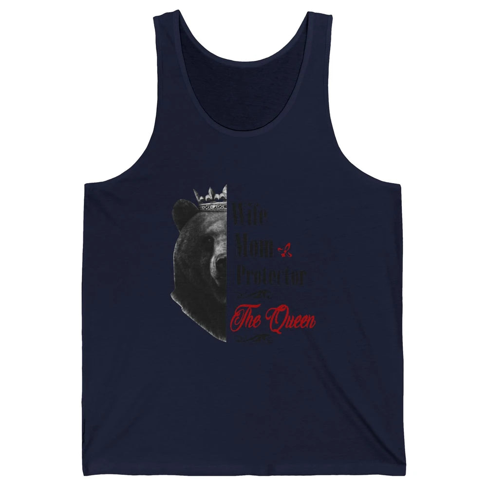 Mommy Queen Bear Wife Mom Protector Queen Mothers Day Gift Unisex Jersey Tank