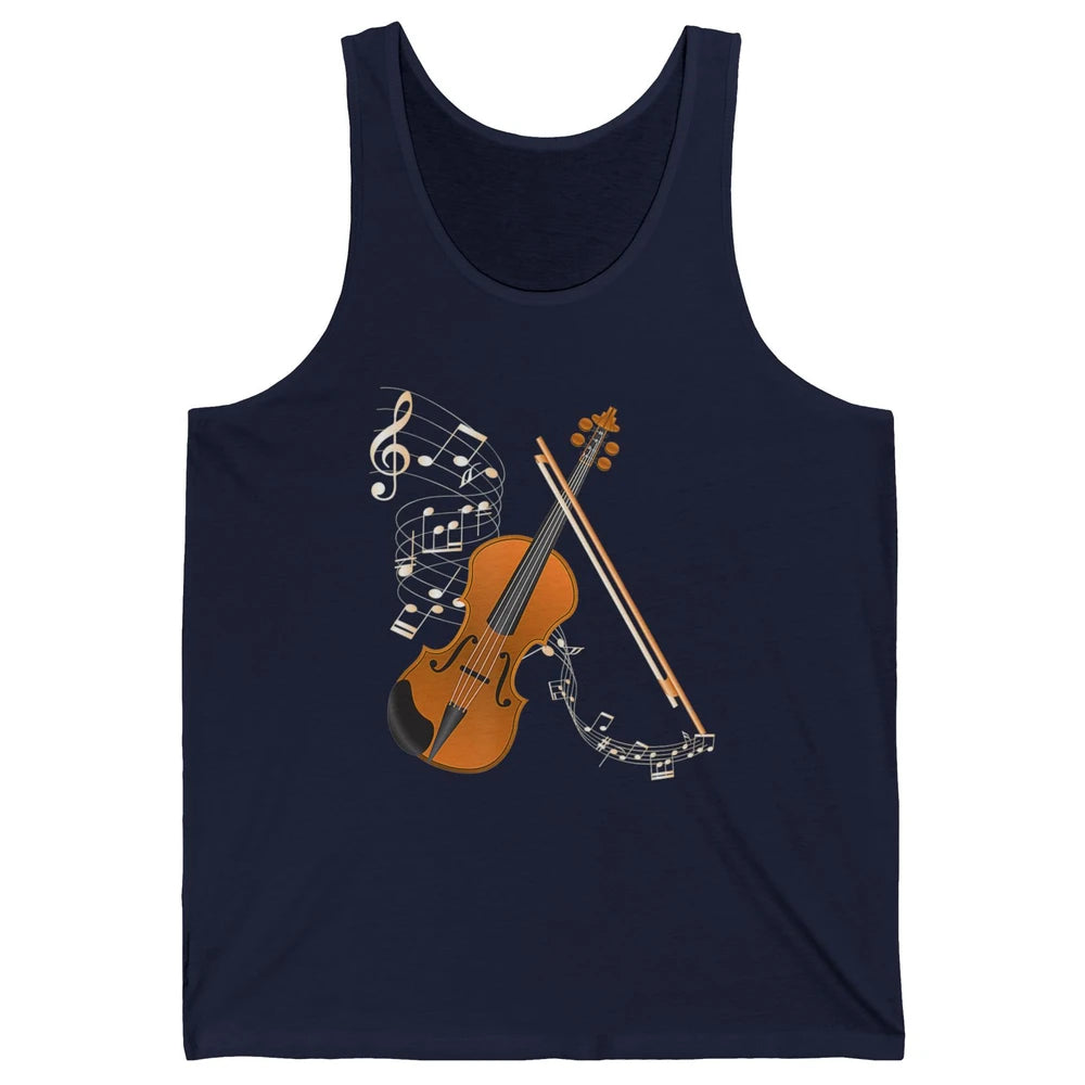 Orchestra Violin Player Retro Violinist Musical Instrument Unisex Jersey Tank
