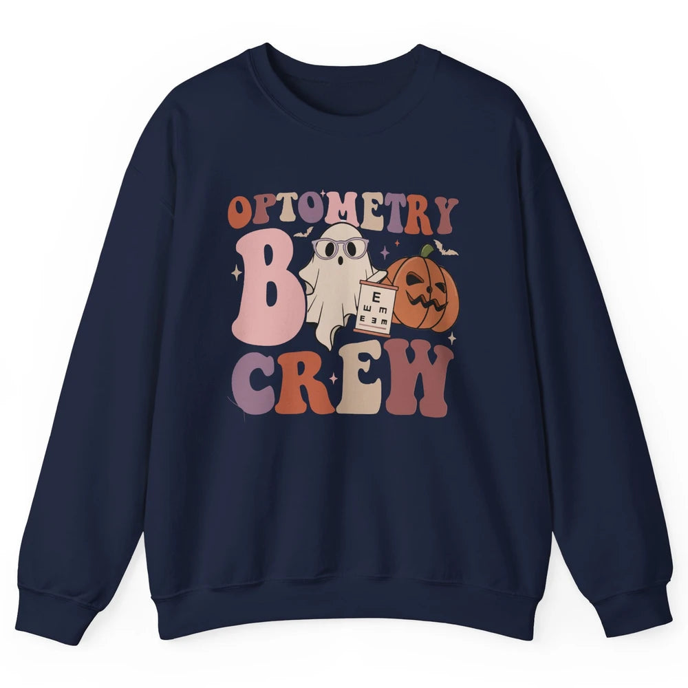 Optometry Boo Crew Halloween Ophthalmic Tech Optometrist Unisex Crewneck Sweatshirt