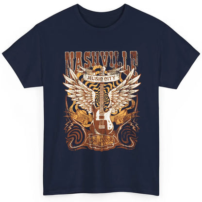 Retro Guitar Nashville Music City Western Country Music Classic Unisex T-Shirt