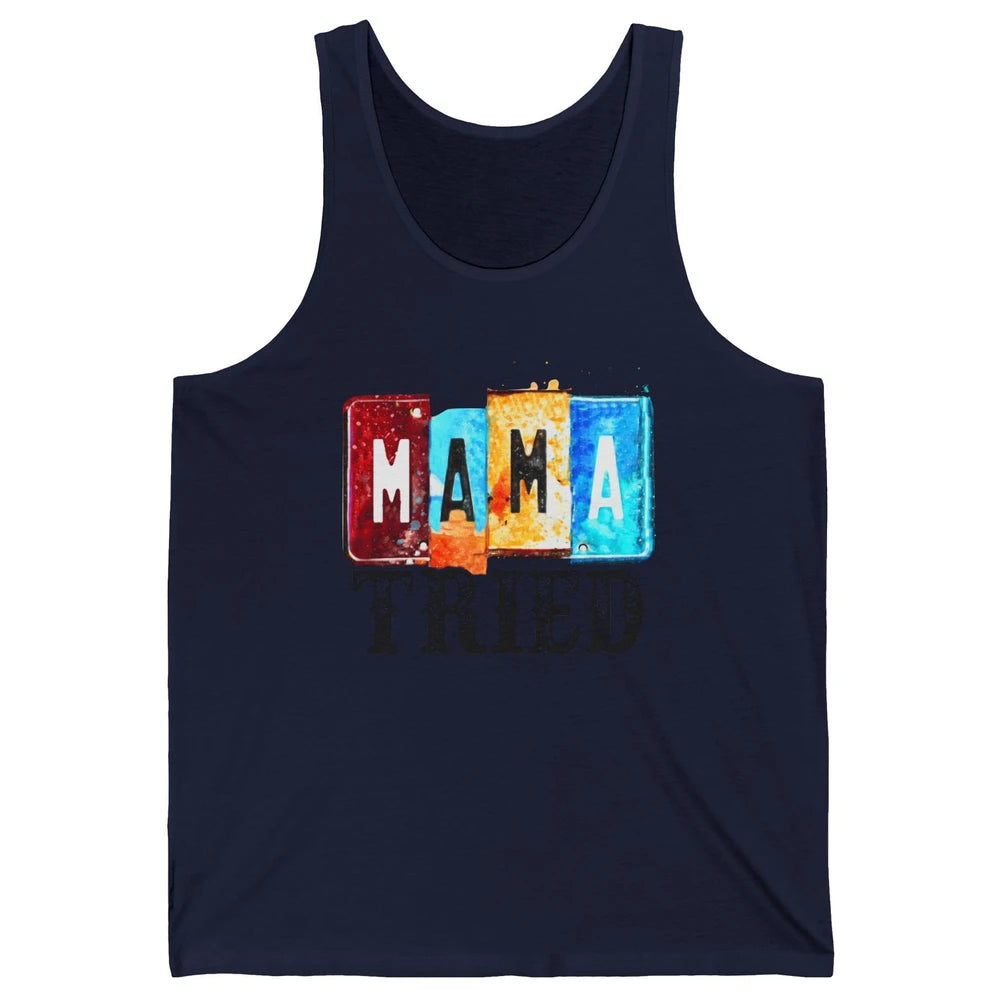 Retro Mama Tried Beer Mama Western Country Mama Cowgirl Gift Unisex Jersey Tank