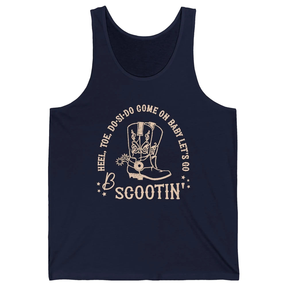Retro Cowboy Come On Boot Scootin' Boogie Western Country Unisex Jersey Tank