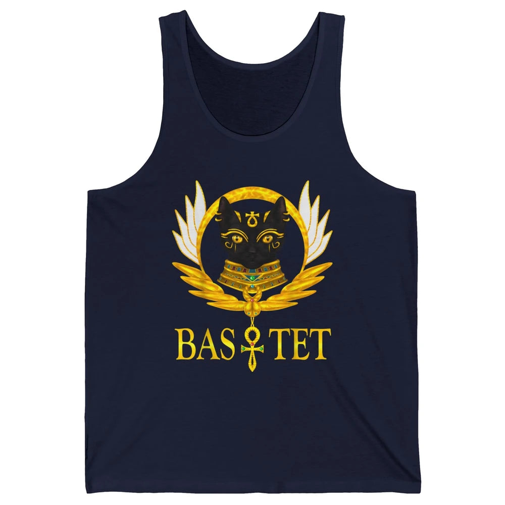 Retro Ancient Egyptian Cat Egypt Goddess Bastet Wings Horus Unisex Jersey Tank