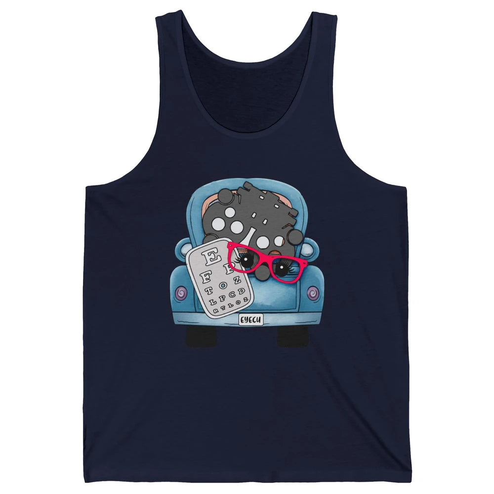 Optometry Ophthalmology Truck Eyechart Glasses Optometrist Unisex Jersey Tank