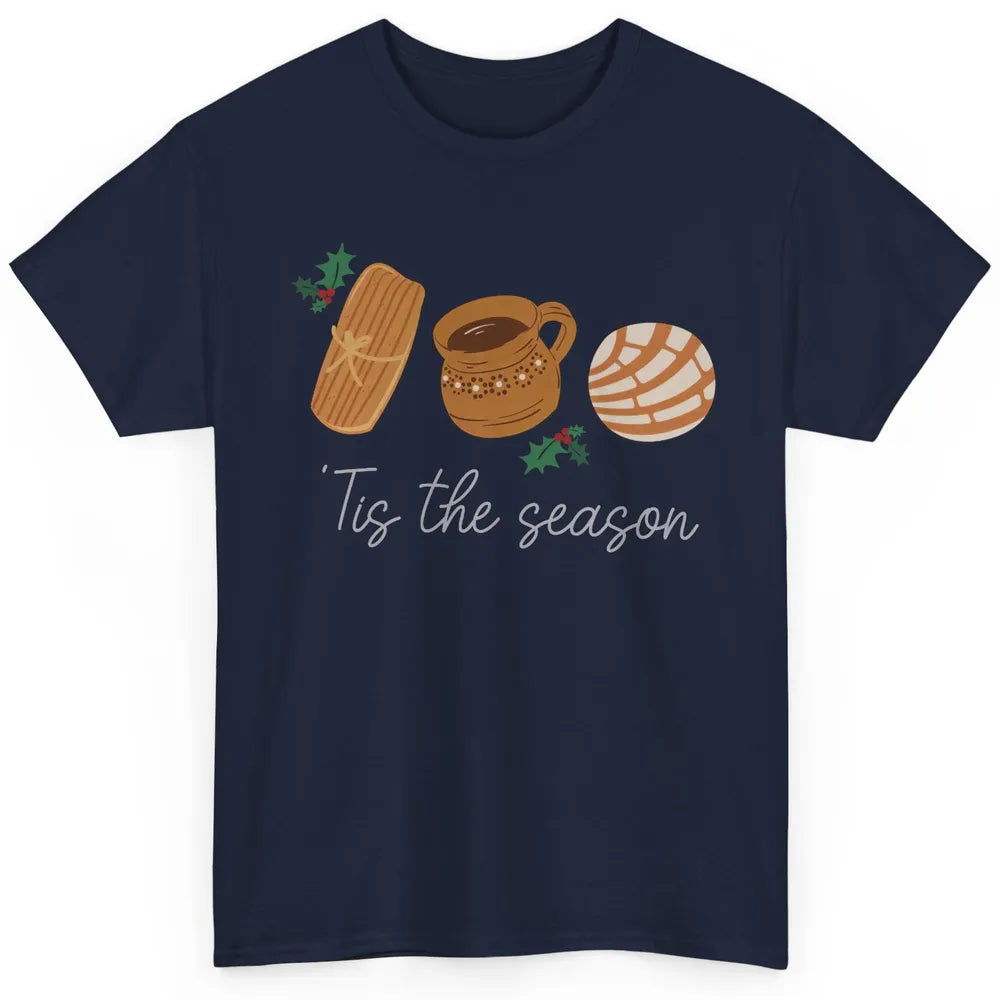 Mexican Christmas Feliz Navidad Concha Tamale Sweet Bread Classic Unisex T-Shirt