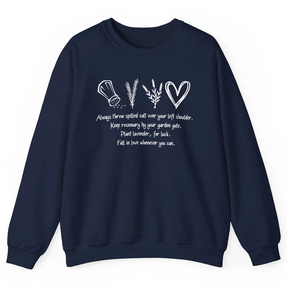 Practical Magic Witch Gardening Card Gardeners Plant Lovers Unisex Crewneck Sweatshirt