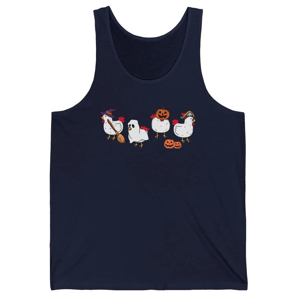 Chicken Ghost Funny Halloween Farm Spooky Chicken Lover Gift Unisex Jersey Tank