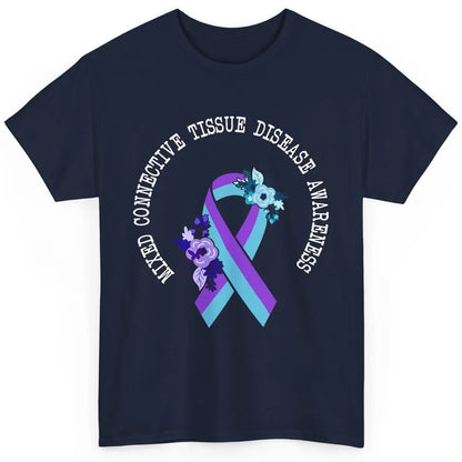 Mixed Connective Tissue Disease Awareness MCTD Floral Ribbon Classic Unisex T-Shirt