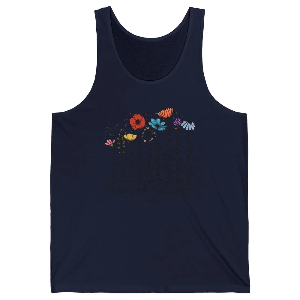 Flower Christian Fruits Of The Spirit Bible Verse Religious Unisex Jersey Tank