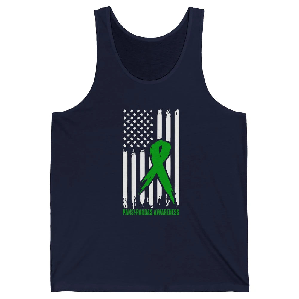 PANS/PANDAS Awareness Green Ribbon No One Fight Alone Unisex Jersey Tank