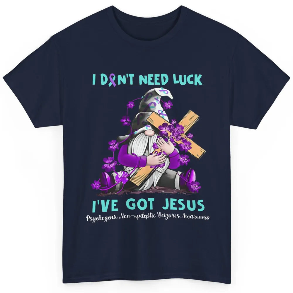 PNES Awareness Gnome I Don't Need Luck I've Got Jesus Faith Classic Unisex T-Shirt