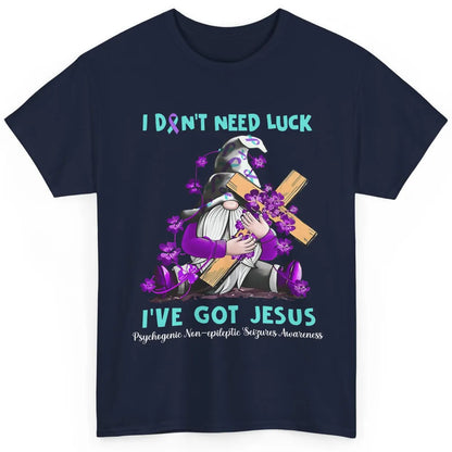 PNES Awareness Gnome I Don't Need Luck I've Got Jesus Faith Classic Unisex T-Shirt