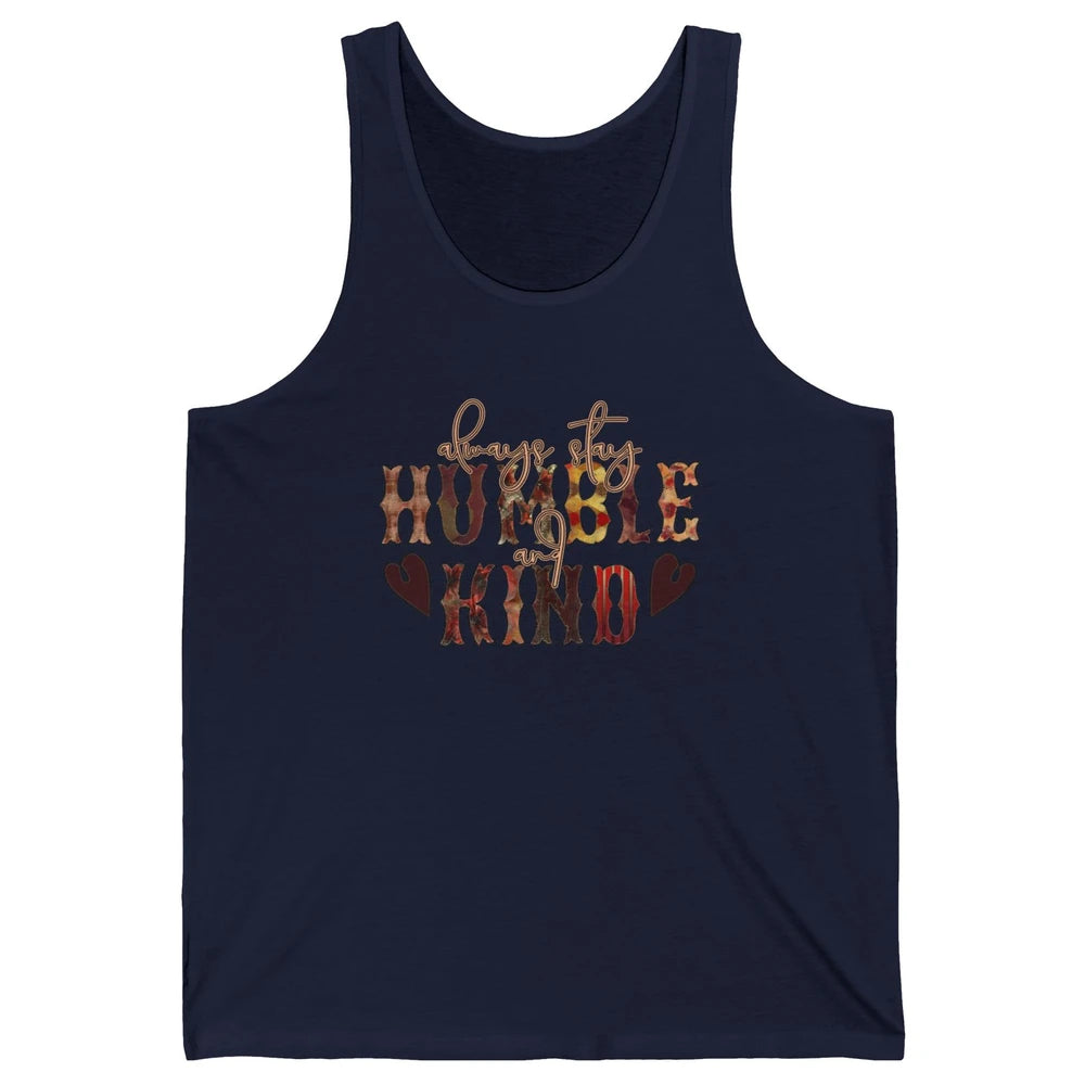 Retro Always Stay Humble And Kind Turquoise Western Country Unisex Jersey Tank