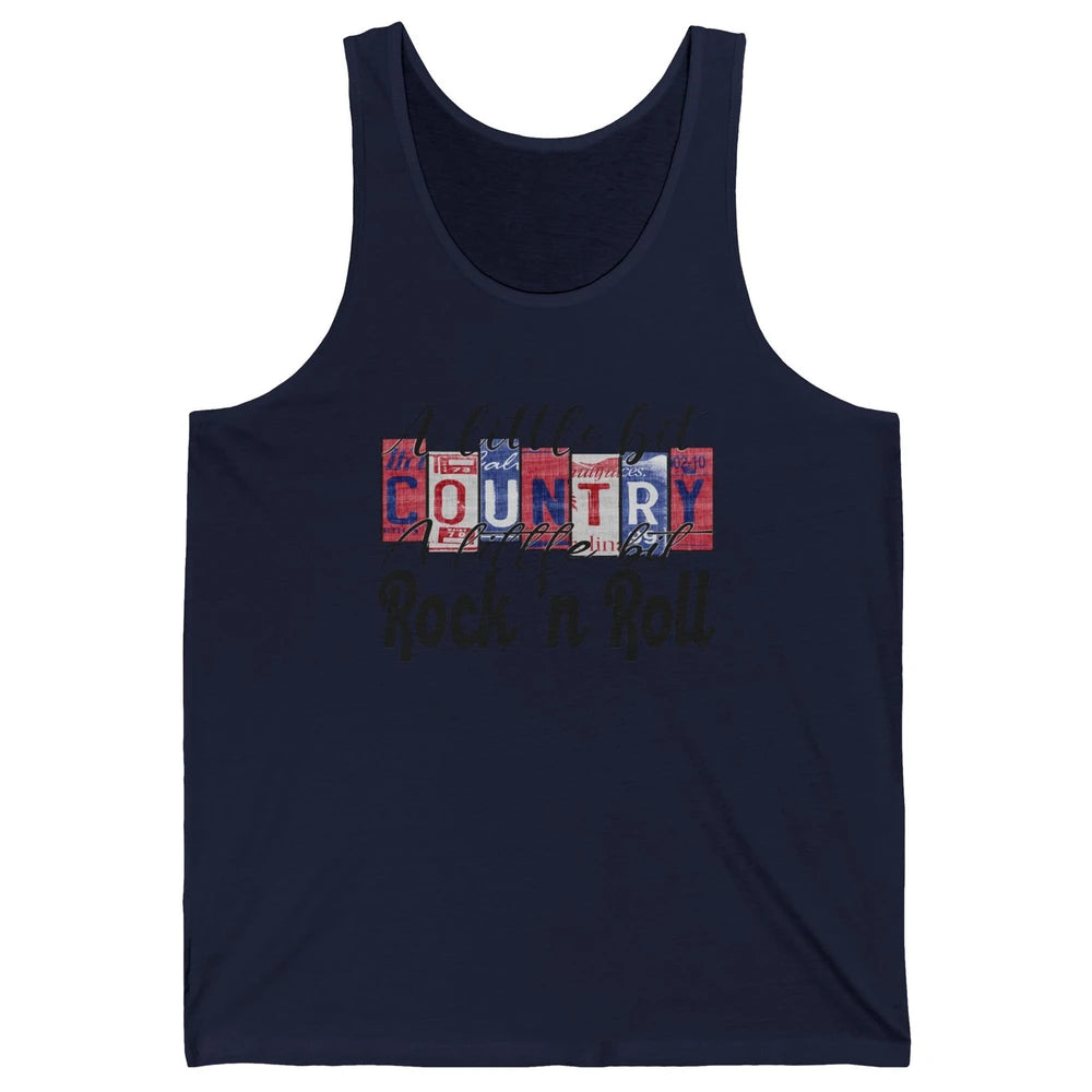 Retro A Little Bit Country A Little Bit Rock n Roll Western Unisex Jersey Tank