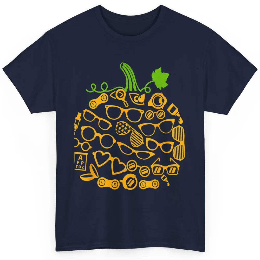 Pumpkin Glasses Optometry Optician Halloween Spooky Season Classic Unisex T-Shirt