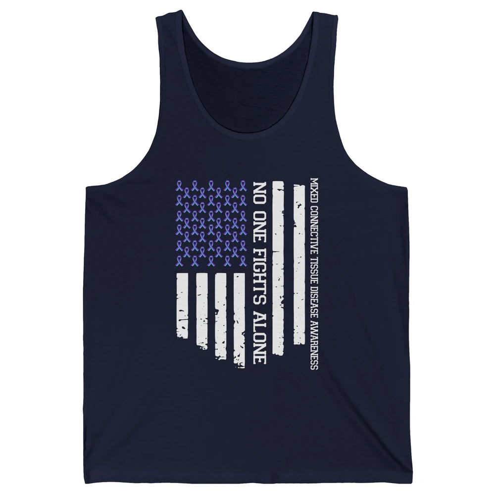 Mixed Connective Tissue Disease No One Fight Alone US Flag Unisex Jersey Tank