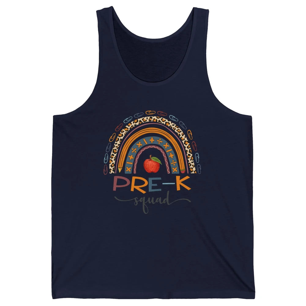 Pre-K Squad Rainbow Preschool Teacher Back To School Gift Unisex Jersey Tank
