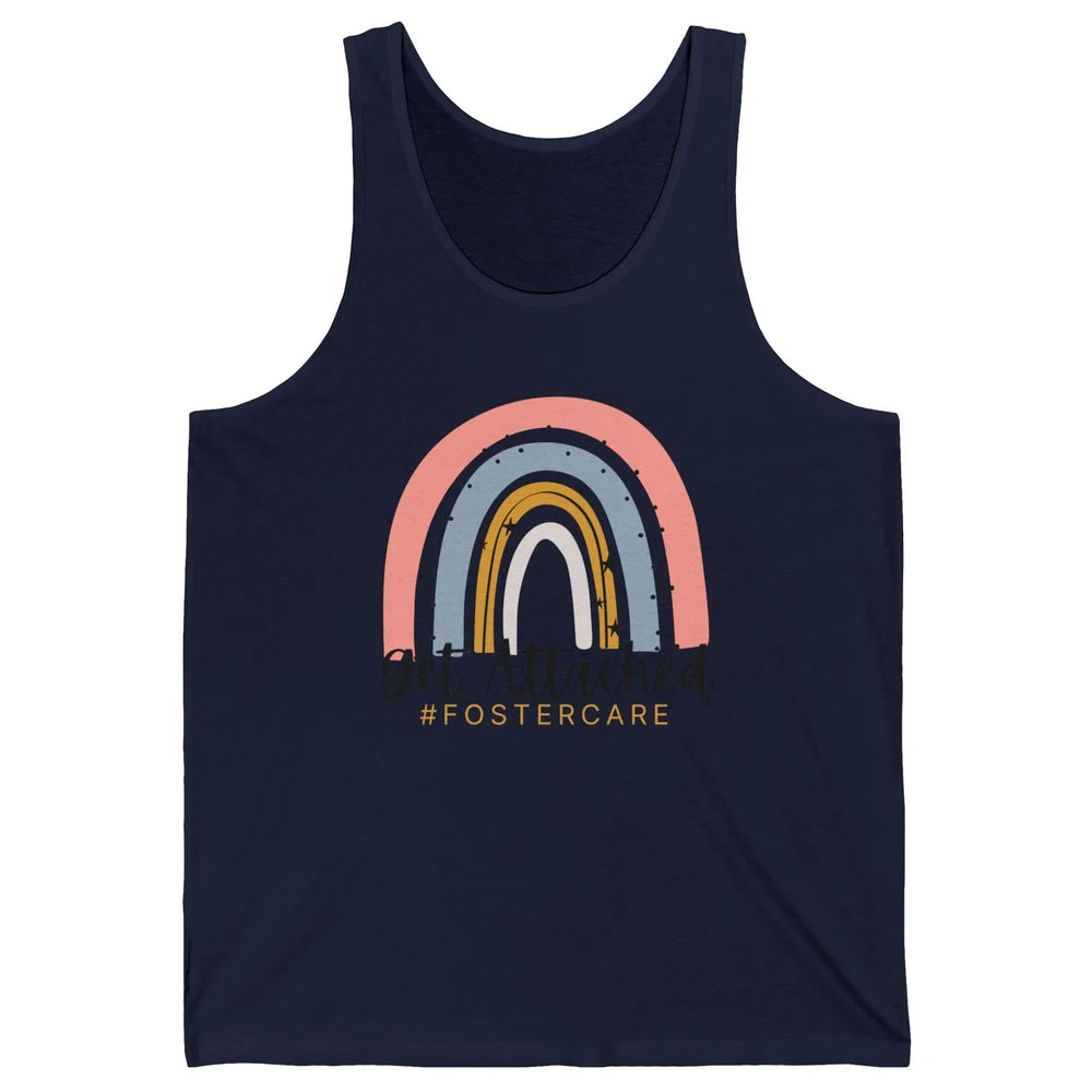 Rainbow Foster Care Parents Get Attached Adoption Foster Mom Unisex Jersey Tank