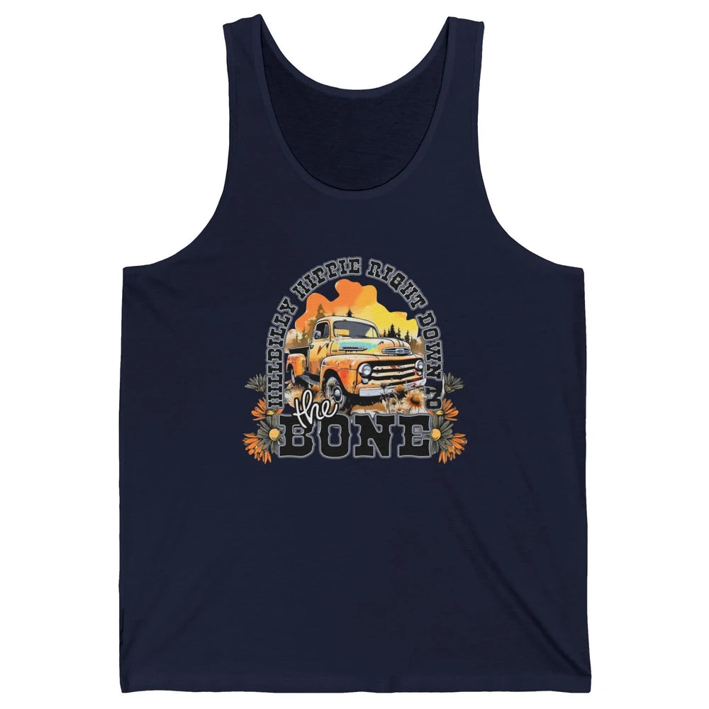 Retro Desert Truck Hippie Hillbilly Western Country Cowgirl Unisex Jersey Tank