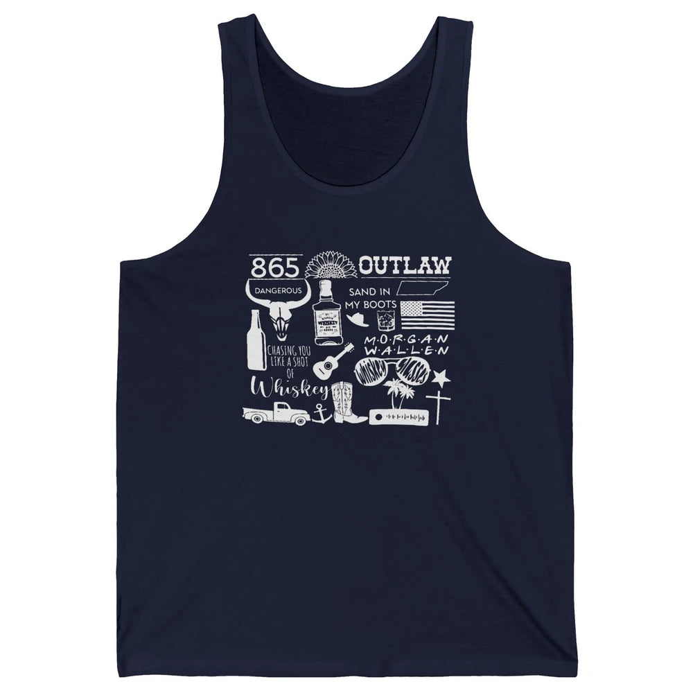 Retro Cowboy Boot Hat Sand In My Boots Western Country Music Unisex Jersey Tank