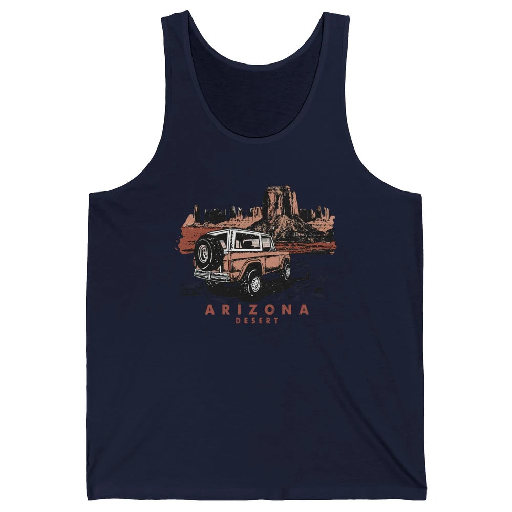 Retro Arizona Desert Truck Country Adventure Nature Lovers Unisex Jersey Tank