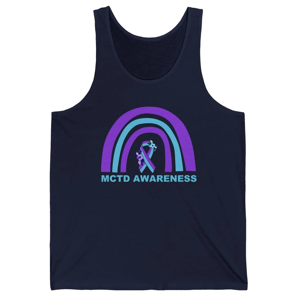 Mixed Connective Tissue Disease Awareness MCTD Floral Ribbon Unisex Jersey Tank