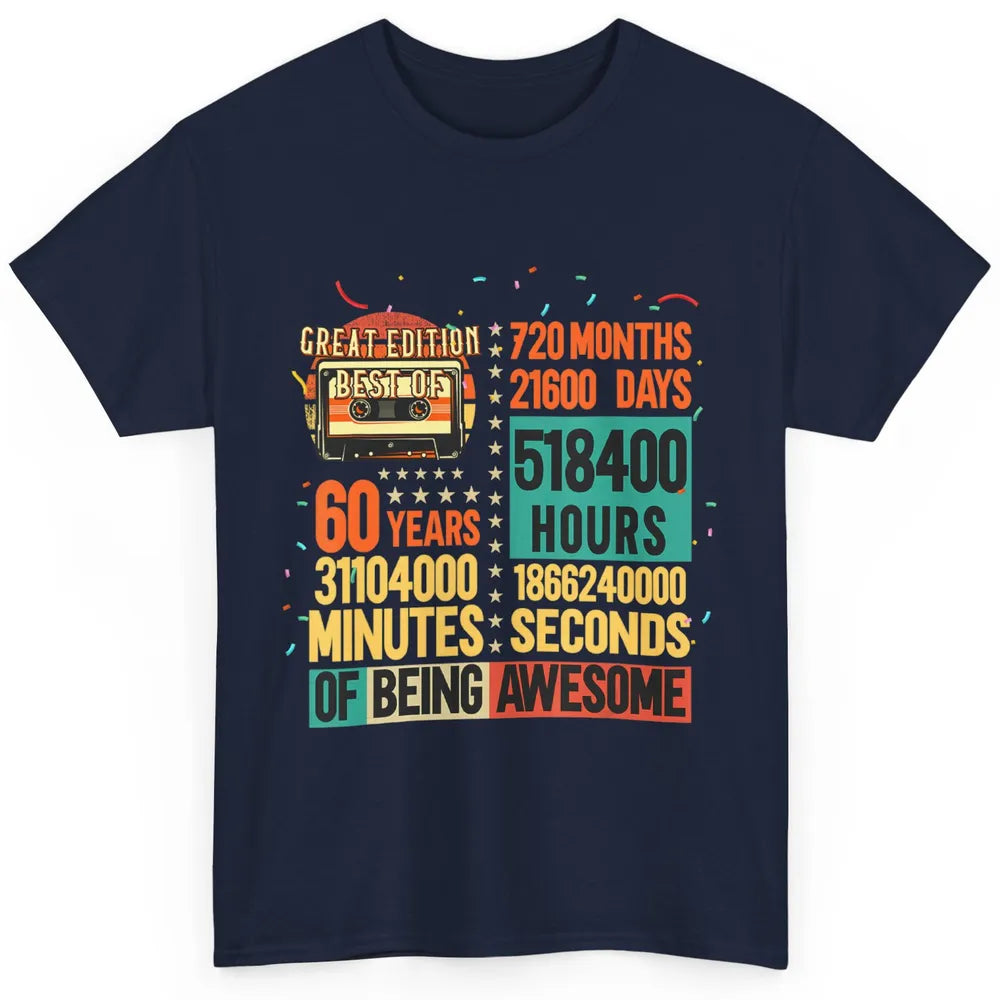 Retro 60s Lifetime Cassette Music Count Down 60th Birthday Classic Unisex T-Shirt