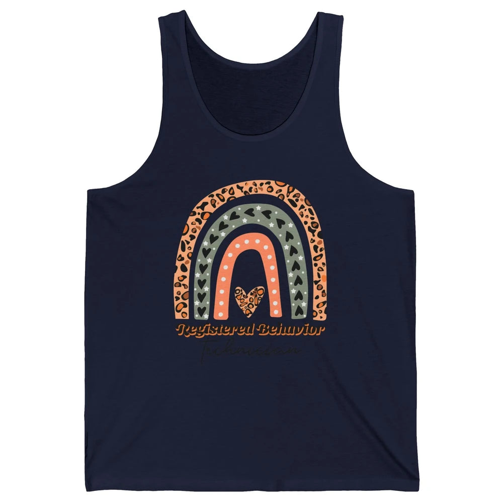 Boho Rainbow Registered Behavior Tech RBT Behavior Therapist Unisex Jersey Tank