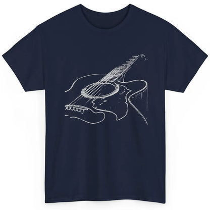 Retro Acoustic Guitar Guitarist Musician Music Lovers Gift Classic Unisex T-Shirt