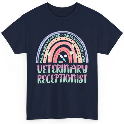 Pink Rainbow Veterinarian Receptionist Dog Recue Dog Mom Classic Unisex T-Shirt