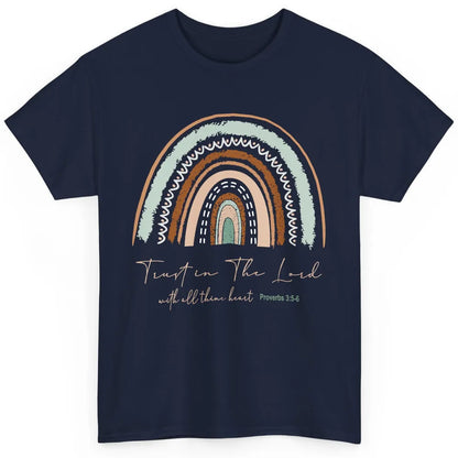 Rainbow Trust In The Lord With All Heart Christian Religious Classic Unisex T-Shirt