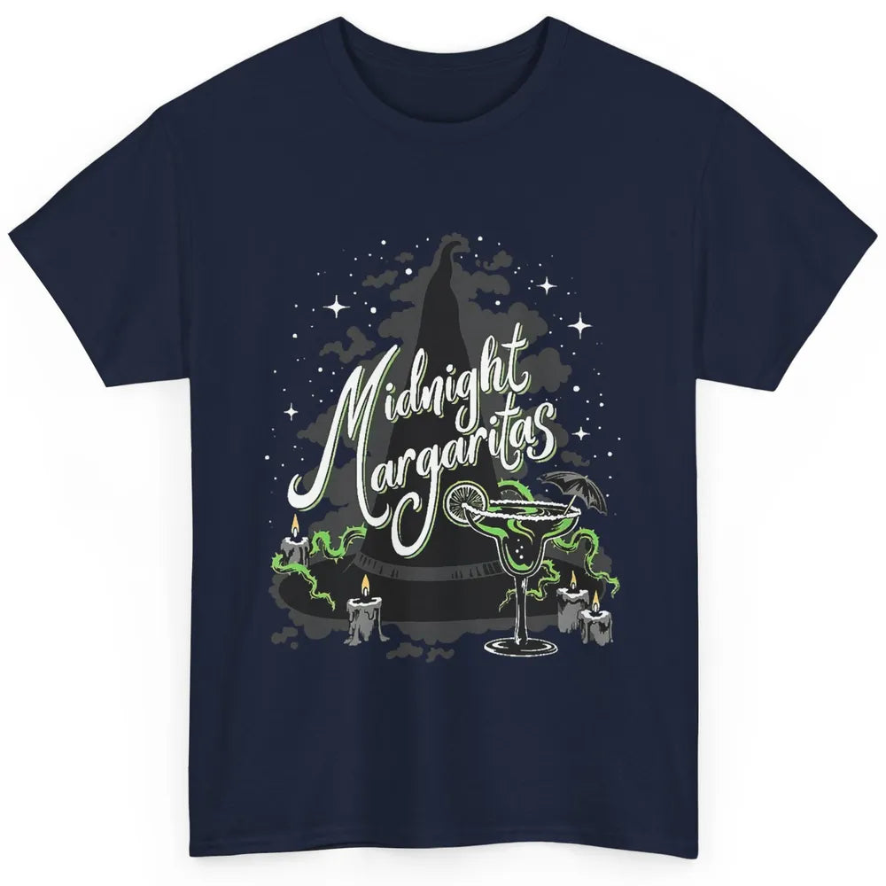 Midnight Margaritas Witch Hat Wine Halloween Spooky Party Classic Unisex T-Shirt