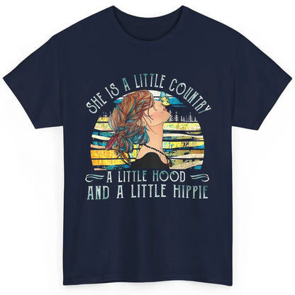 Retro Hippie Girl She's A Little Country A Little Hood Peace Classic Unisex T-Shirt