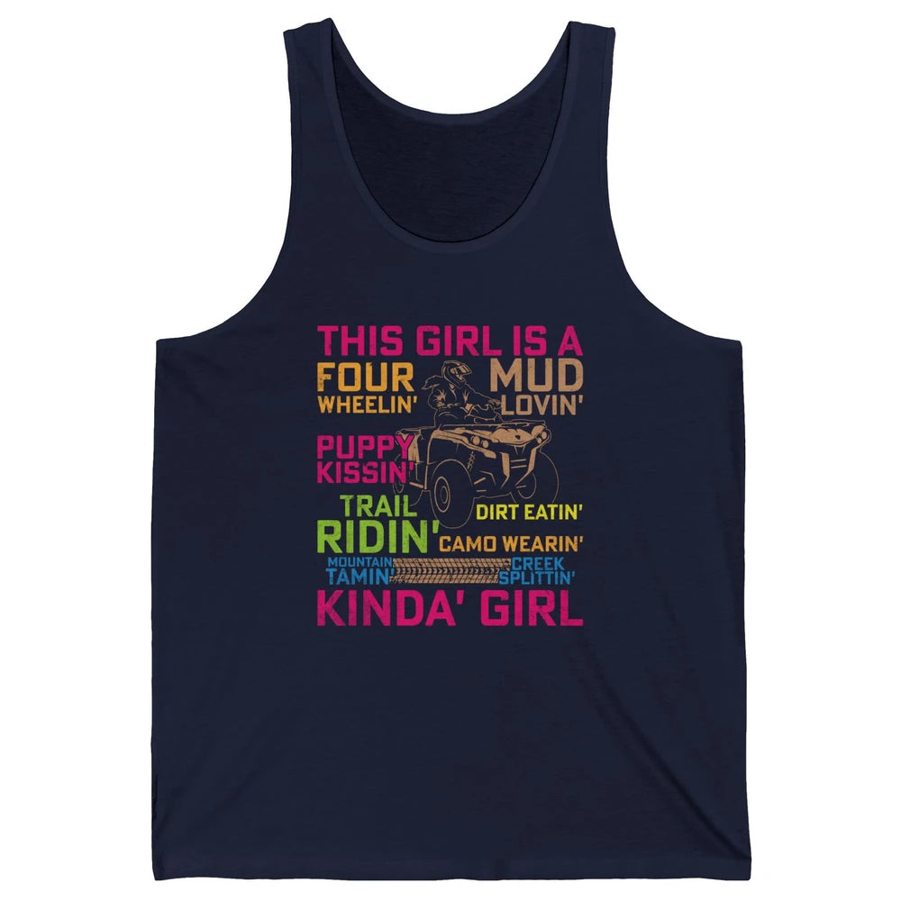 Retro Mud Quad Princess UTV ATV Rider 4 Wheel SXS Offroad Unisex Jersey Tank