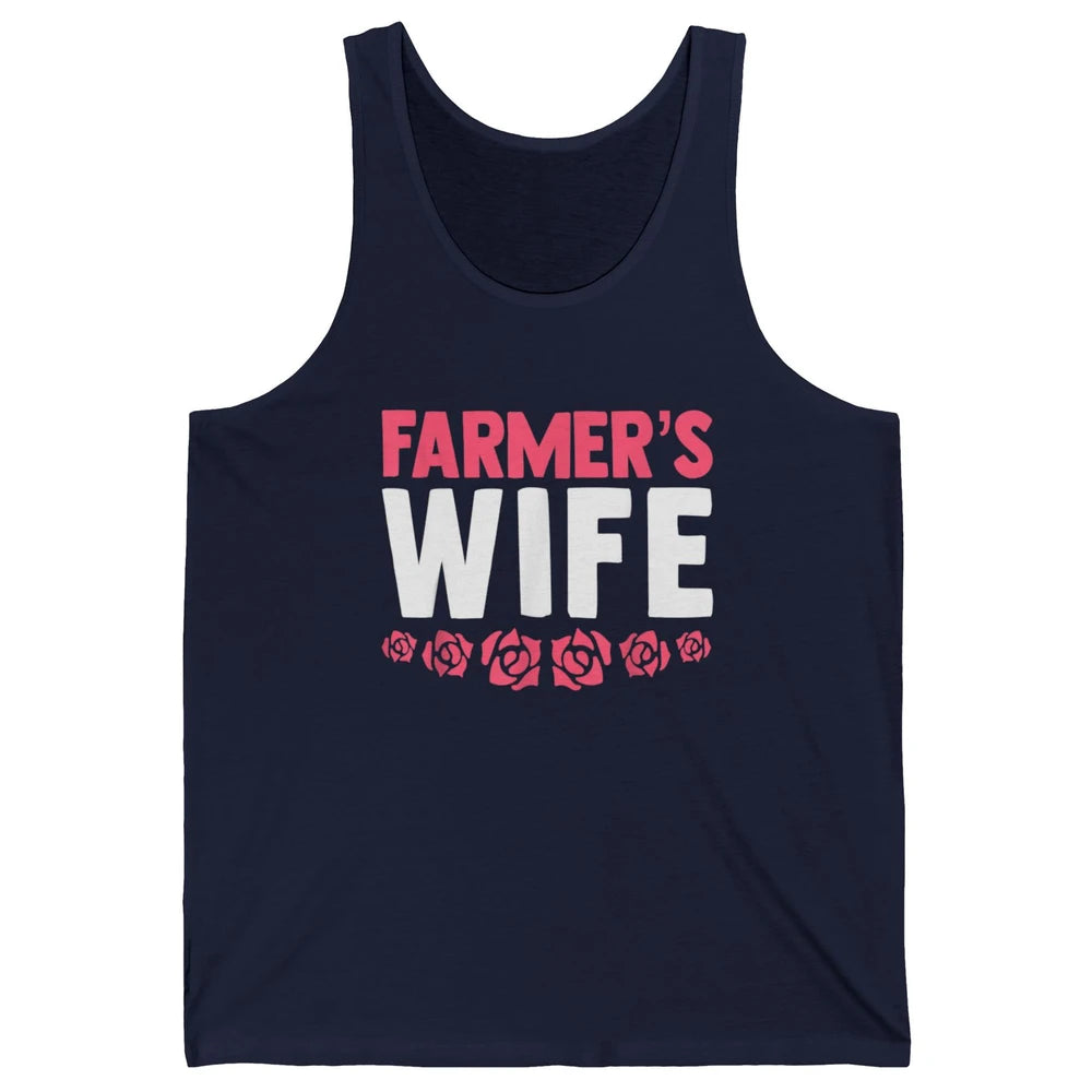Retro Farmer Wife Funny Farm Lovers Farming Women Western Unisex Jersey Tank