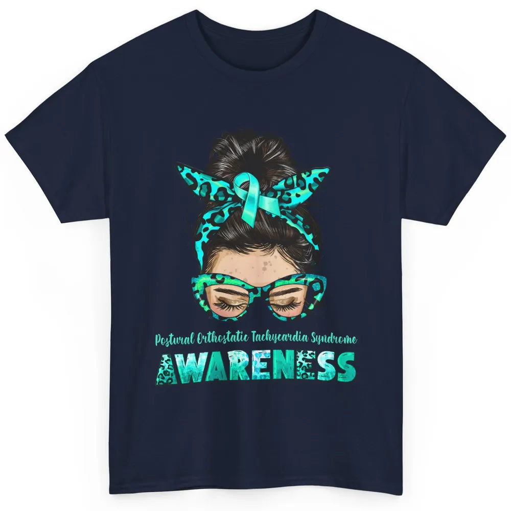 Postural Orthostatic Tachycardia Syndrome Ribbon Messy Bun Classic Unisex T-Shirt