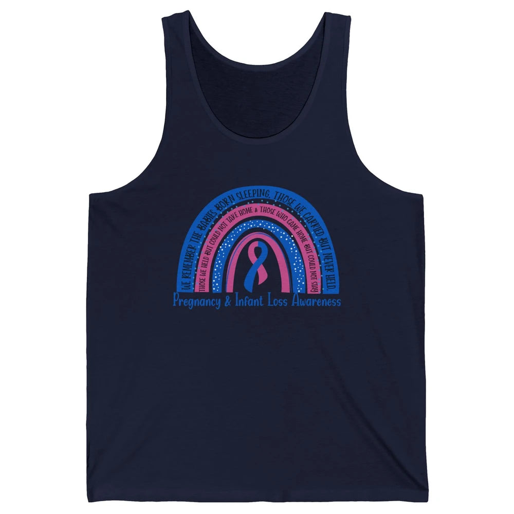 Pregnancy Infant Loss Awareness Rainbow Remember The Babies Unisex Jersey Tank