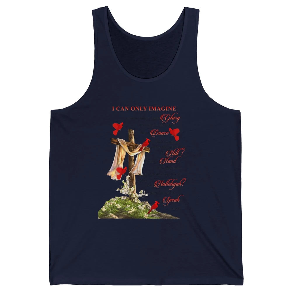 Jesus Cross Cardinals I Can Imagine Christian Religious Unisex Jersey Tank