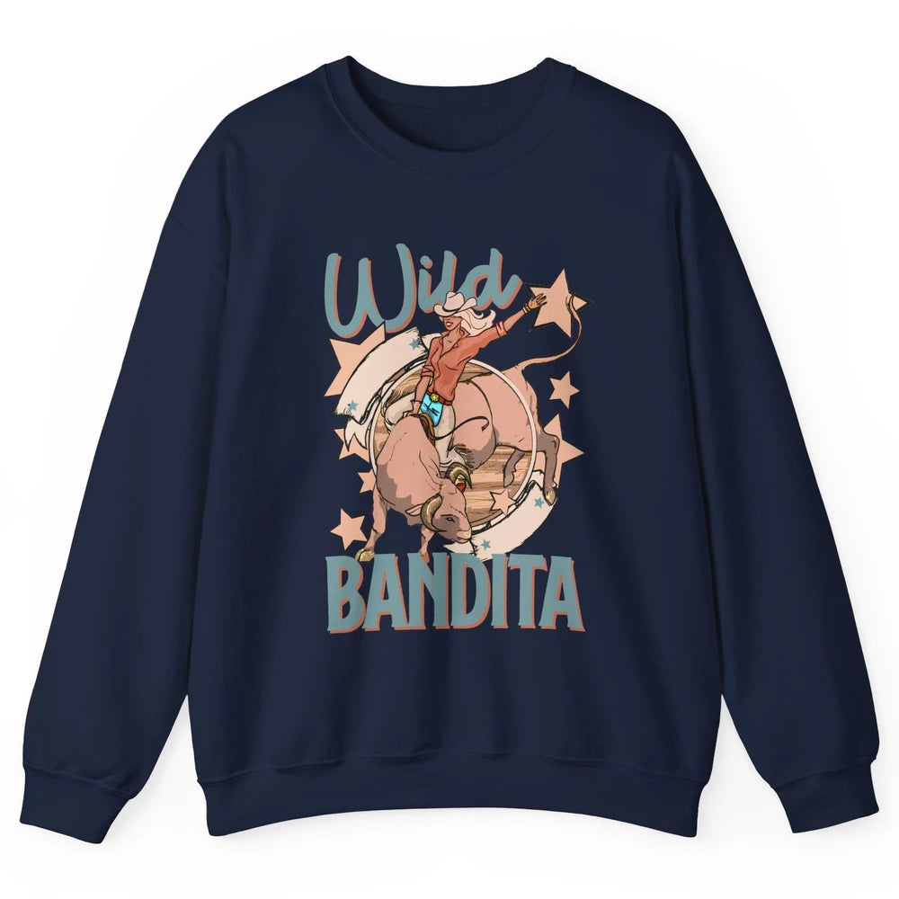 Retro Cowgirl Wild Bandita Western Country Cowboy Wild West Unisex Crewneck Sweatshirt