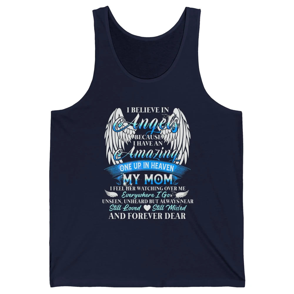 My Mom In Heaven Angel Wings Mother Memories Forever Love Unisex Jersey Tank