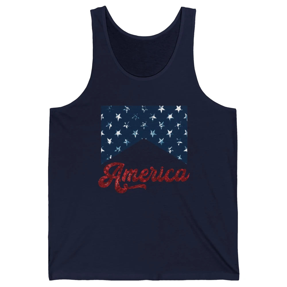 Retro America 4th Of July Independence Day Western Patriots Unisex Jersey Tank