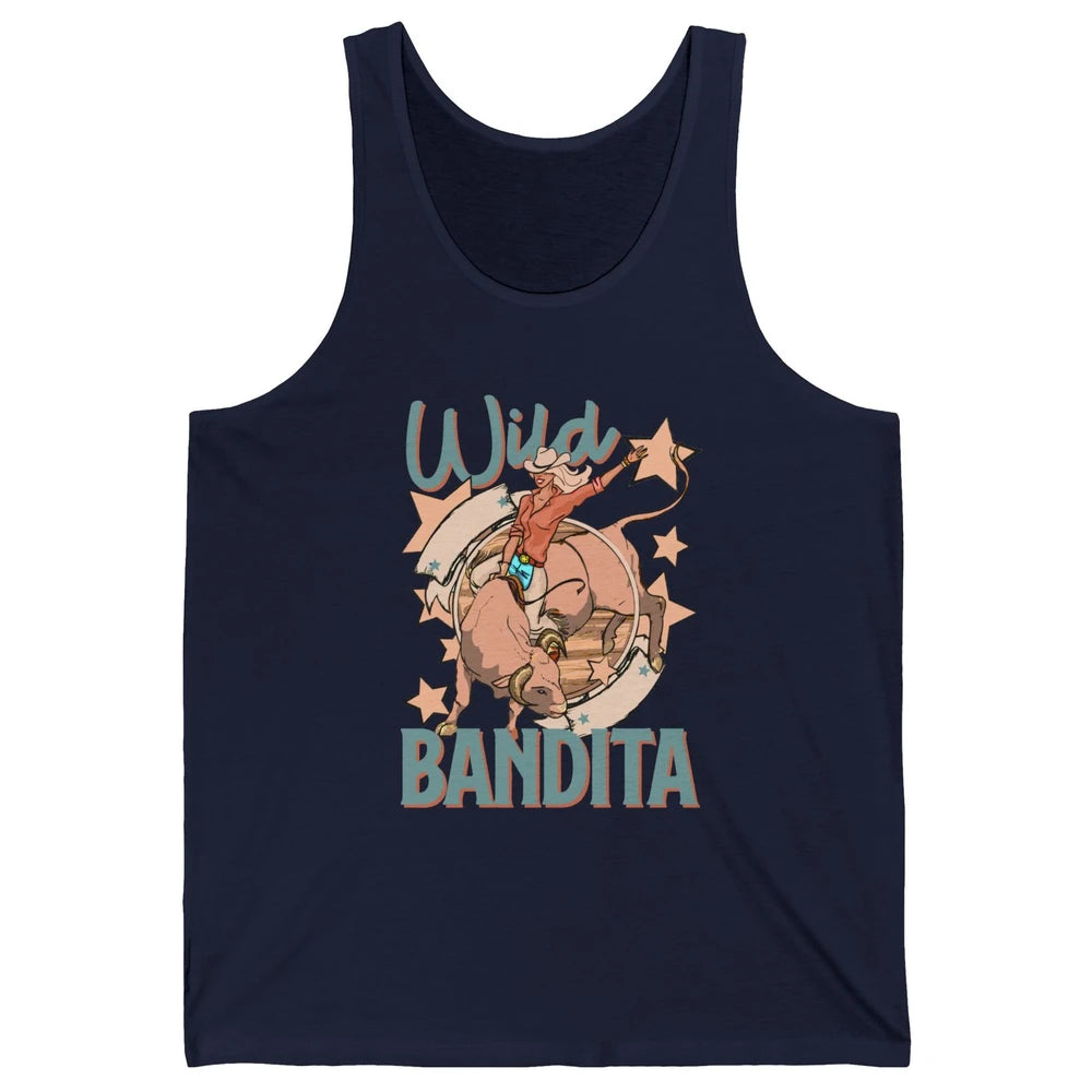 Retro Cowgirl Wild Bandita Western Country Cowboy Wild West Unisex Jersey Tank