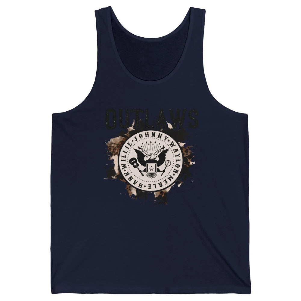 Retro Cowboy Bird Outlaws Western Country Music Cowgirl Unisex Jersey Tank