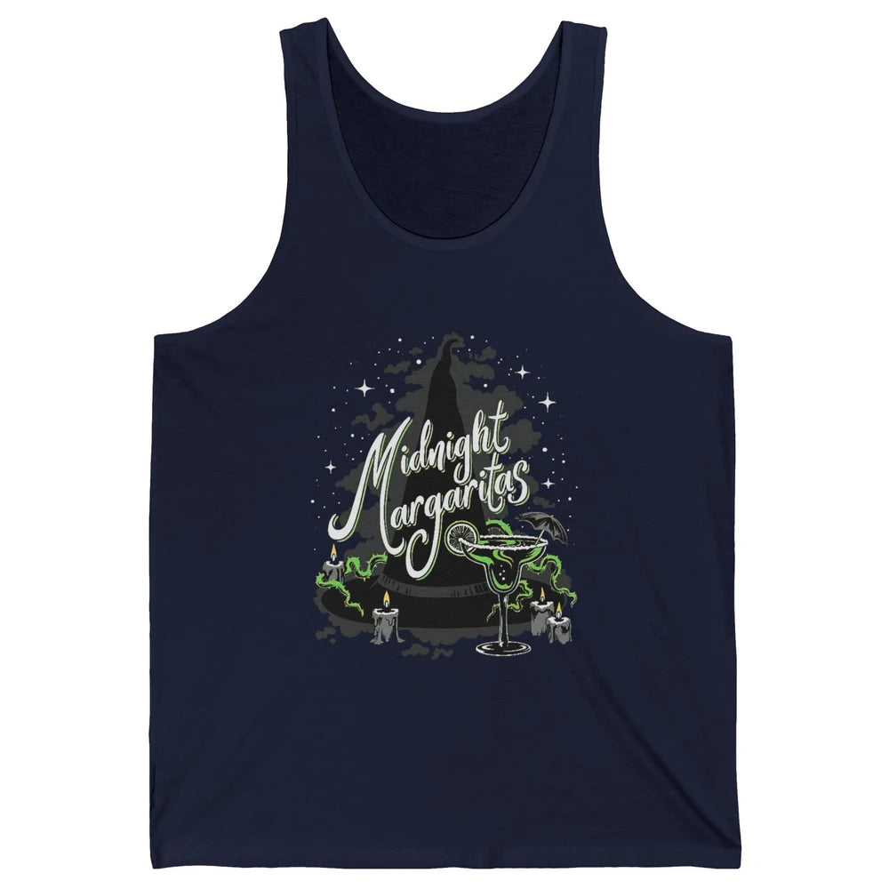Midnight Margaritas Witch Hat Wine Halloween Spooky Party Unisex Jersey Tank