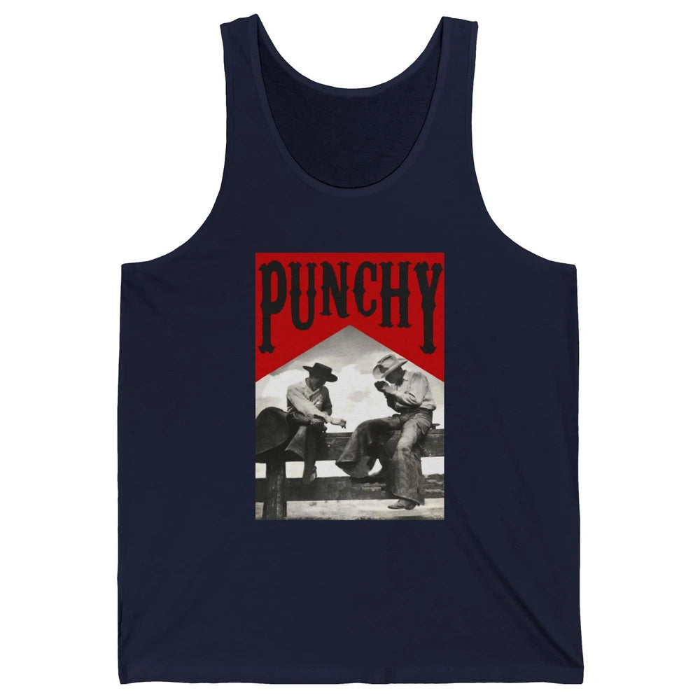 Retro Punchy Cowboy Killer Western Country Cowgirl Gift Unisex Jersey Tank