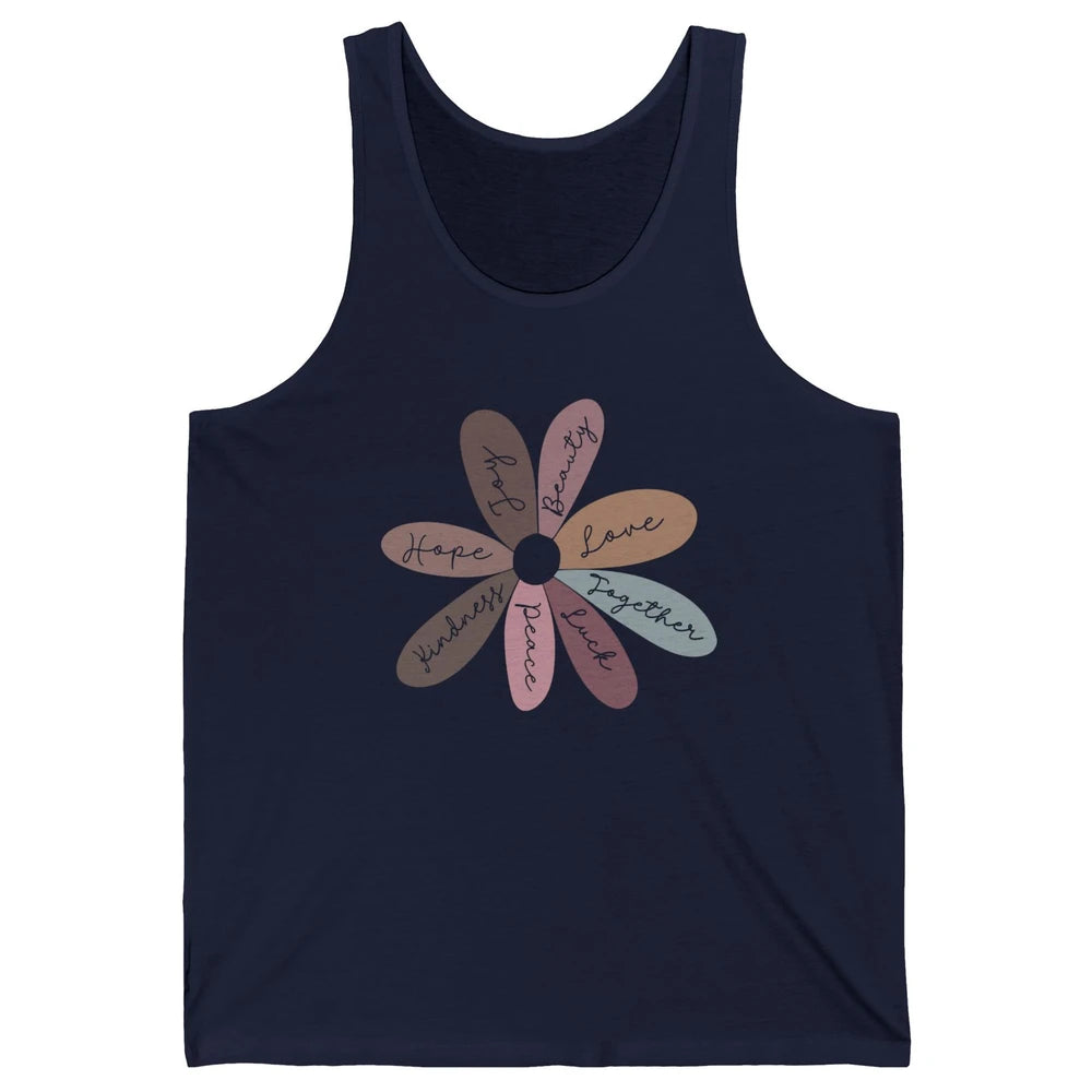 Retro Christian Daisy Flower Bible Verse Faith Inspirational Unisex Jersey Tank